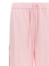 Off White Jacquard Satin Pajama Pants