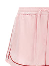 Off White Jacquard Satin Pajama Shorts