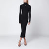 Off White Off-White™ Black cotton midi dress with logo