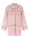 Off White Off-white Jacquard Satin New Roxy Pajama Shirt