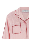 Off White Off-white Jacquard Satin New Roxy Pajama Shirt