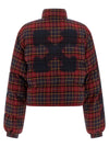 Off White Check Flan Arrow Spray Down Jacket