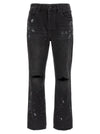 Purple P011 Knee Slit Paint Jeans