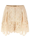 Elie Saab Macramé Embroidery Shorts
