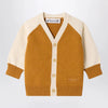 Bonpoint Marin cardigan in ochre cotton and cashmere