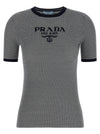 Prada Striped Silk T-shirt