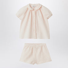  Il Gufo Pink set in seersucker