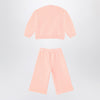 Il Gufo Apricot-coloured set in cotton fleece