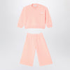 Il Gufo Apricot-coloured set in cotton fleece