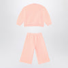 Il Gufo Apricot-coloured set in cotton fleece