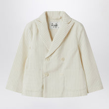  Il Gufo Double-breasted jacket in pinstriped cotton