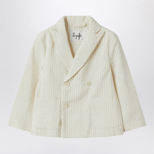  Il Gufo Double-breasted jacket in pinstriped cotton