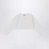 Il Gufo Short wrap cardigan white milk