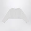 Il Gufo Short wrap cardigan white milk