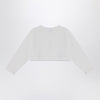 Il Gufo Short wrap cardigan white milk