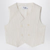Il Gufo Double-breasted vest in pinstriped cotton