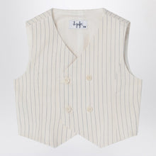  Il Gufo Double-breasted vest in pinstriped cotton