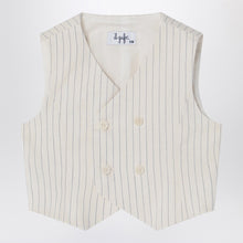 Il Gufo Double-breasted vest in pinstriped cotton