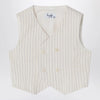 Il Gufo Double-breasted vest in pinstriped cotton