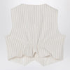 Il Gufo Double-breasted vest in pinstriped cotton