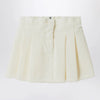 Il Gufo White milk skirt in denim