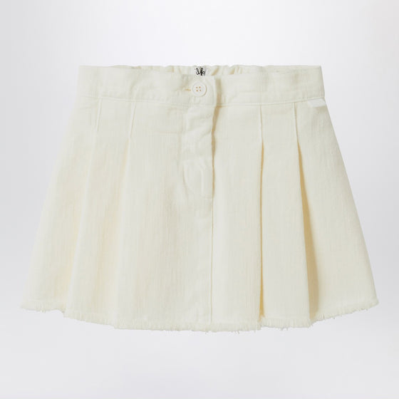 Il Gufo White milk skirt in denim