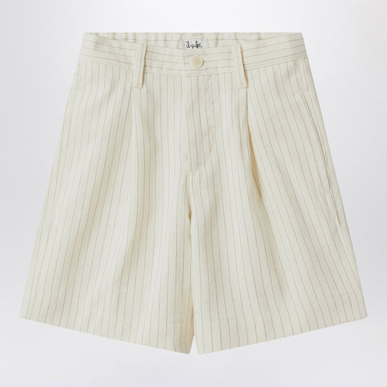 Il Gufo Pinstriped cotton Bermuda shorts