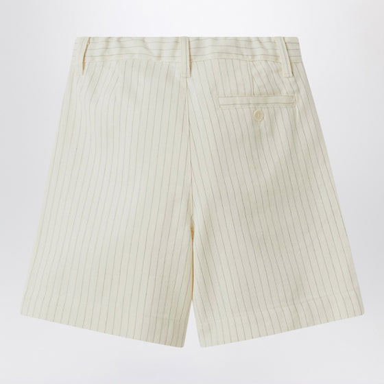 Il Gufo Pinstriped cotton Bermuda shorts