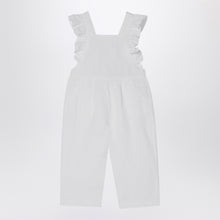  Il Gufo White linen overall with ruffles