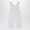 Il Gufo White linen overall with ruffles