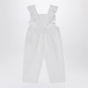 Il Gufo White linen overall with ruffles
