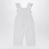 Il Gufo White linen overall with ruffles