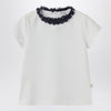 Il Gufo White T-shirt with frayed neckline