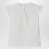 Il Gufo White T-shirt with ruffled sleeves