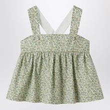  Il Gufo Forest green top in Liberty fabric