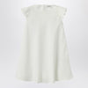 Il Gufo White linen dress with ruffles