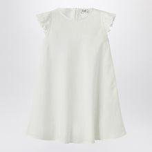  Il Gufo White linen dress with ruffles