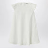 Il Gufo White linen dress with ruffles