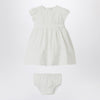 Il Gufo White dress with culotte in viscose poplin