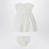 Il Gufo White dress with culotte in viscose poplin