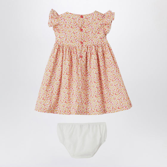 Il Gufo Apricot dress with culotte in Liberty fabric