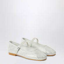  Il Gufo Silver ballet flats with elastic strap