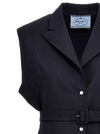 Prada Belt Wool Vest