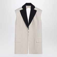  Erika Cavallini Linen waistcoat with open back