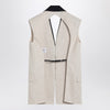 Erika Cavallini Linen waistcoat with open back