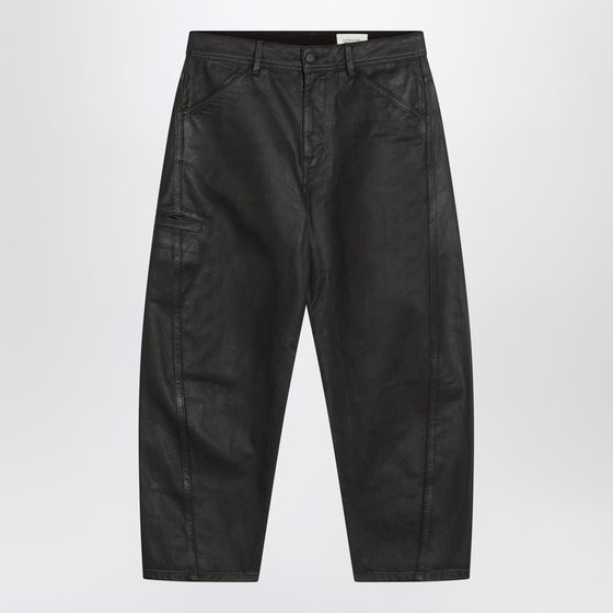 LEMAIRE Shiny brown denim pants
