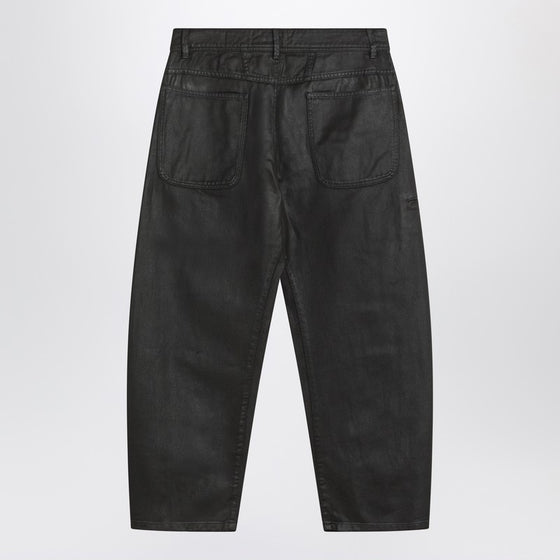 LEMAIRE Shiny brown denim pants