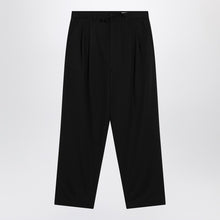  LEMAIRE Black drawstring pants in wool blend