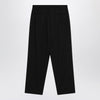 LEMAIRE Black drawstring pants in wool blend