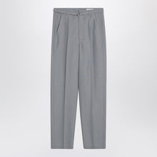  LEMAIRE Grey mélange trousers with belt